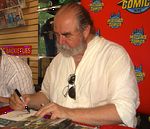 Comic book artist Michael Kaluta at a June 8, 2011 signing for Fear Itself: Fearsome Four #1 at Midtown Comics (Downtown branch) in Manhattan.